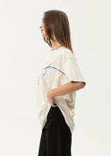AFENDS Womens Tranquil - Oversized Tee - Moonbeam - Afends womens tranquil   oversized tee   moonbeam