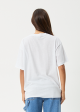 AFENDS Womens Butterfluer - Oversized Tee - White - Afends womens butterfluer   oversized tee   white
