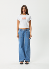 AFENDS Womens Film - Baby Tee - White - Afends womens film   baby tee   white