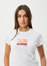 AFENDS Womens Film - Baby Tee - White - Afends womens film   baby tee   white
