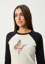 AFENDS Womens Pixie -  Long Sleeve Tee - Moonbeam - Afends womens pixie   long sleeve tee   moonbeam