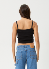 AFENDS Womens Frolic - Rib Singlet - Black - Afends womens frolic   rib singlet   black
