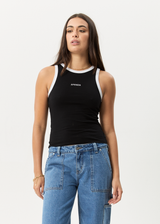 AFENDS Womens Knots - Singlet - Black - Afends womens knots   singlet   black