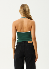 AFENDS Womens Basis - Rib Halter - Hunter Green - Afends womens basis   rib halter   hunter green