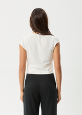 AFENDS Womens Twila - Button Up Top - White - Afends womens twila   button up top   white