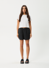 AFENDS Womens Lilo - Boxer Short - Black - Afends womens lilo   boxer short   black