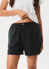 AFENDS Womens Lilo - Boxer Short - Black - Afends womens lilo   boxer short   black