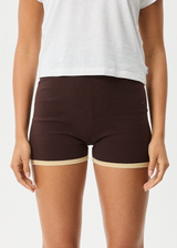 AFENDS Womens Set Fire - Knit Short - Coffee - Afends womens set fire   knit short   coffee