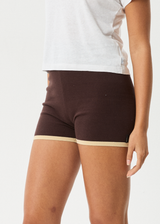 AFENDS Womens Set Fire - Knit Short - Coffee - Afends womens set fire   knit short   coffee
