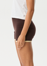 AFENDS Womens Set Fire - Knit Short - Coffee - Afends womens set fire   knit short   coffee