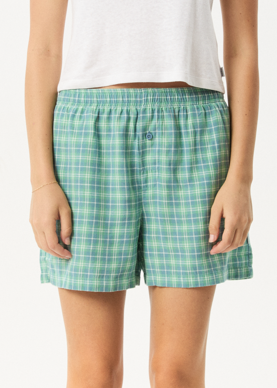 AFENDS Womens Creator - Boxer Short - Pine