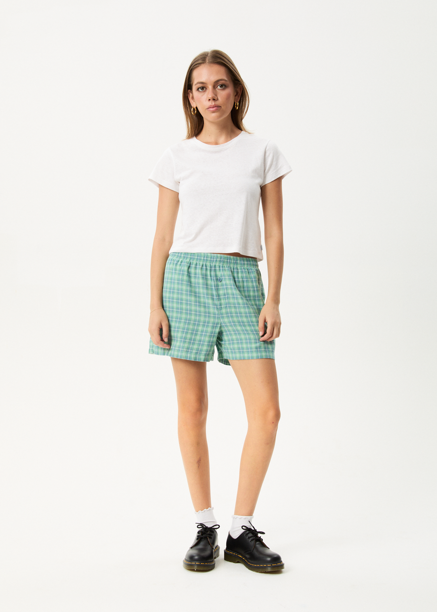 AFENDS Womens Creator - Boxer Short - Pine