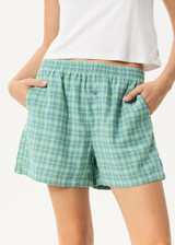 AFENDS Womens Creator - Boxer Short - Pine - Afends womens creator   boxer short   pine