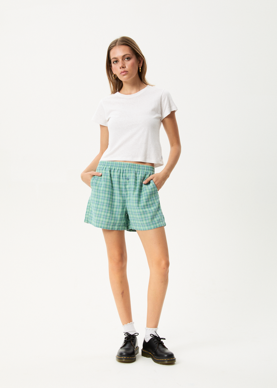 AFENDS Womens Creator - Boxer Short - Pine