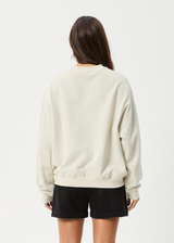 AFENDS Womens Tranquil - Crew Neck Jumper - Moonbeam - Afends womens tranquil   crew neck jumper   moonbeam