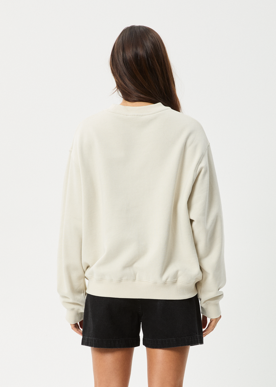 AFENDS Womens Tranquil - Crew Neck Jumper - Moonbeam