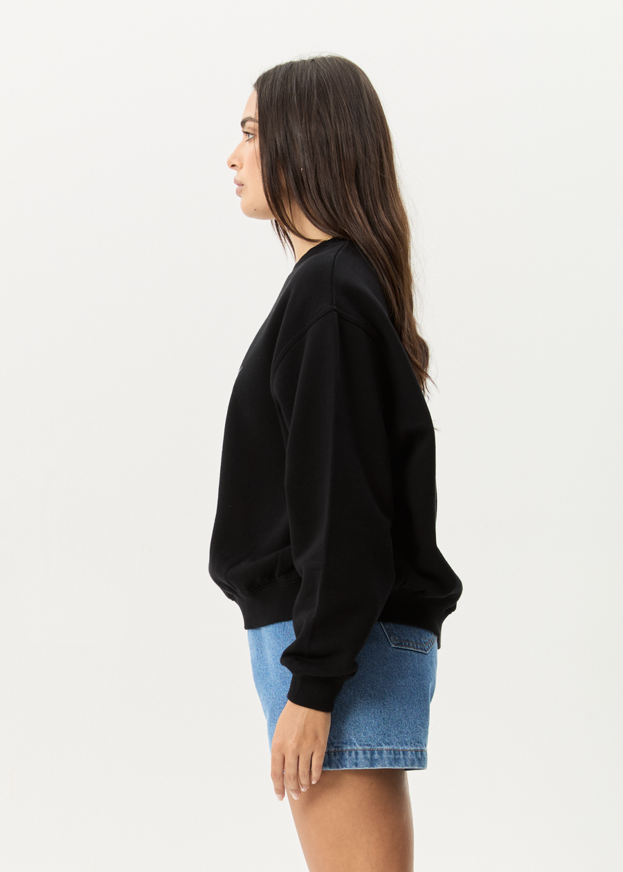 AFENDS Womens Pixie - Crew Neck Jumper - Black