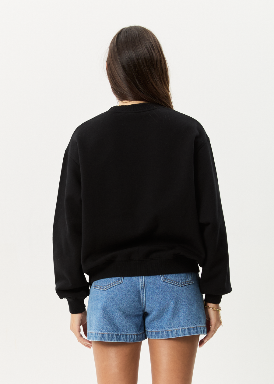 AFENDS Womens Pixie - Crew Neck Jumper - Black