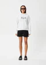 AFENDS Womens Bonfire - Hoodie - White - Afends womens bonfire   hoodie   white