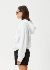AFENDS Womens Bonfire - Hoodie - White - Afends womens bonfire   hoodie   white
