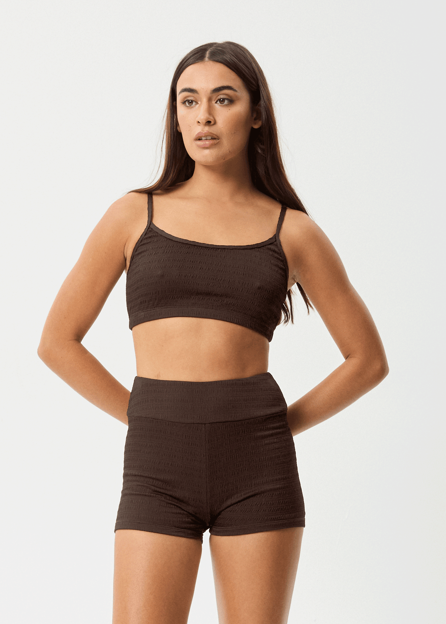 AFENDS Womens Cleo - Bikini Top - Coffee