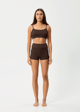 AFENDS Womens Cleo - Bikini Top - Coffee - Afends womens cleo   bikini top   coffee