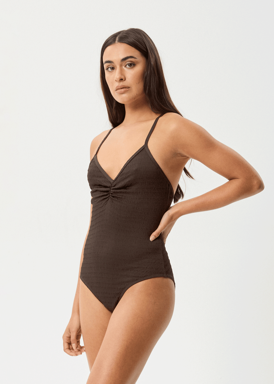 AFENDS Womens Cleo - One Piece - Coffee