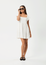AFENDS Womens Twila - Mini Dress - White - Afends womens twila   mini dress   white