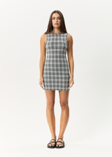 AFENDS Womens Blair - Mini Dress - Black / White - Afends womens blair   mini dress   black / white