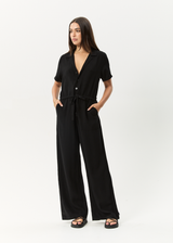 AFENDS Womens Mason - Relaxed Jumpsuit - Black - Afends womens mason   relaxed jumpsuit   black