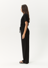AFENDS Womens Mason - Relaxed Jumpsuit - Black - Afends womens mason   relaxed jumpsuit   black