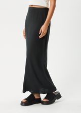 AFENDS Womens Lilo - Maxi Skirt - Black - Afends womens lilo   maxi skirt   black