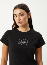 AFENDS Womens Lucky -  Baby Tee - Black - Afends womens lucky   baby tee   black