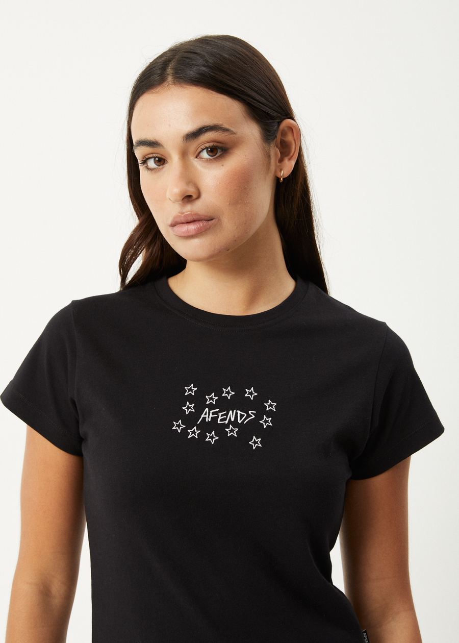 AFENDS Womens Lucky - Baby Tee - Black