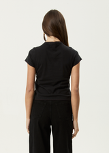 AFENDS Womens Walking -  Baby Tee - Stone Black - Afends womens walking   baby tee   stone black