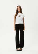 AFENDS Womens Walking -  Baby Tee - White - Afends womens walking   baby tee   white