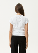 AFENDS Womens Walking -  Baby Tee - White - Afends womens walking   baby tee   white