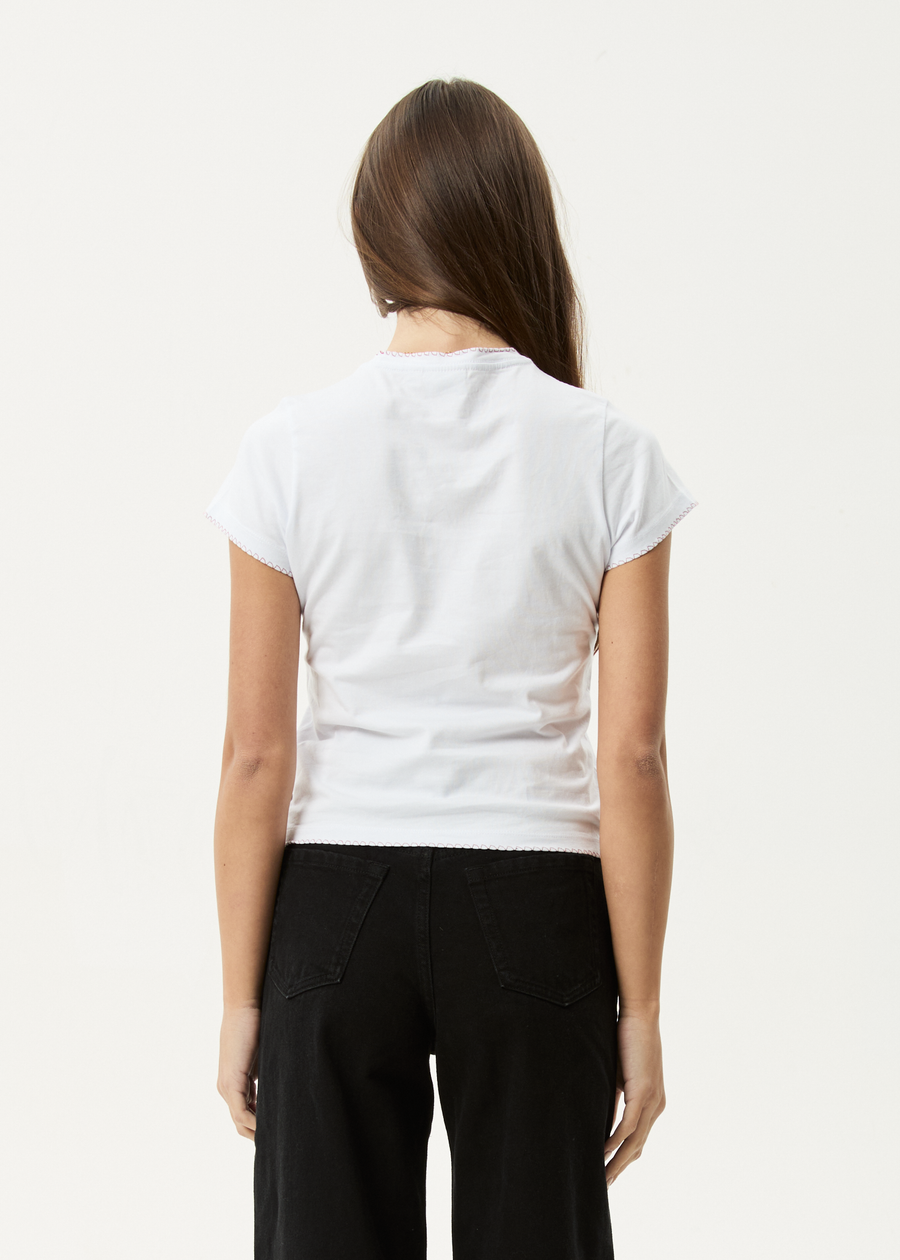 AFENDS Womens Walking - Baby Tee - White