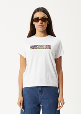 AFENDS Womens On Top -  Regular Tee - White - Afends womens on top   regular tee   white