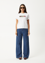 AFENDS Womens On Top -  Regular Tee - White - Afends womens on top   regular tee   white