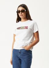 AFENDS Womens On Top -  Regular Tee - White - Afends womens on top   regular tee   white