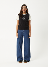 AFENDS Womens Karlee -  Regular Tee - Black - Afends womens karlee   regular tee   black