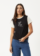 AFENDS Womens Karlee -  Regular Tee - Black - Afends womens karlee   regular tee   black