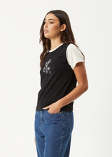 AFENDS Womens Karlee -  Regular Tee - Black - Afends womens karlee   regular tee   black