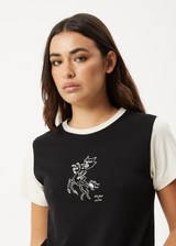 AFENDS Womens Karlee -  Regular Tee - Black - Afends womens karlee   regular tee   black