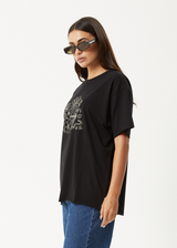 AFENDS Womens Shapes -  Oversized Tee - Black - Afends womens shapes   oversized tee   black