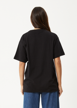 AFENDS Womens Shapes -  Oversized Tee - Black - Afends womens shapes   oversized tee   black