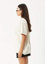 AFENDS Womens Shapes -  Oversized Tee - Moonbeam - Afends womens shapes   oversized tee   moonbeam