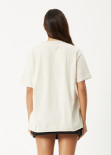 AFENDS Womens Shapes -  Oversized Tee - Moonbeam - Afends womens shapes   oversized tee   moonbeam