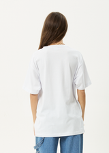AFENDS Womens Patches -  Oversized Tee - White - Afends womens patches   oversized tee   white